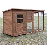 Gallinero de madera Nr. 07 con caja para huevos y zona libre